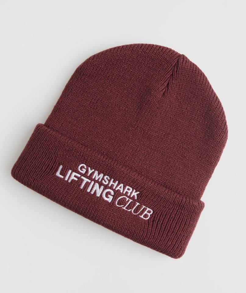 Gymshark Social Club Téli Sapka Bordó | HU-R-936