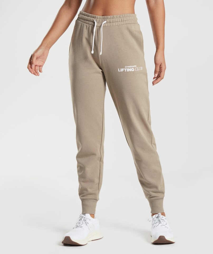 Gymshark Social Club Női Jogger Nadrág Khaki | HU-B-817