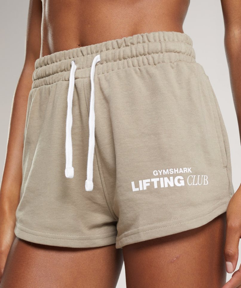 Gymshark Social Club Női Rövidnadrág Bézs | HU-E-268