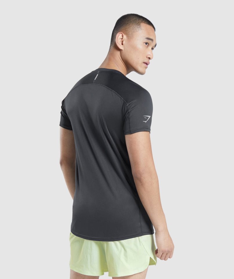 Gymshark Speed Evolve Férfi Póló Fekete | HU-M-672