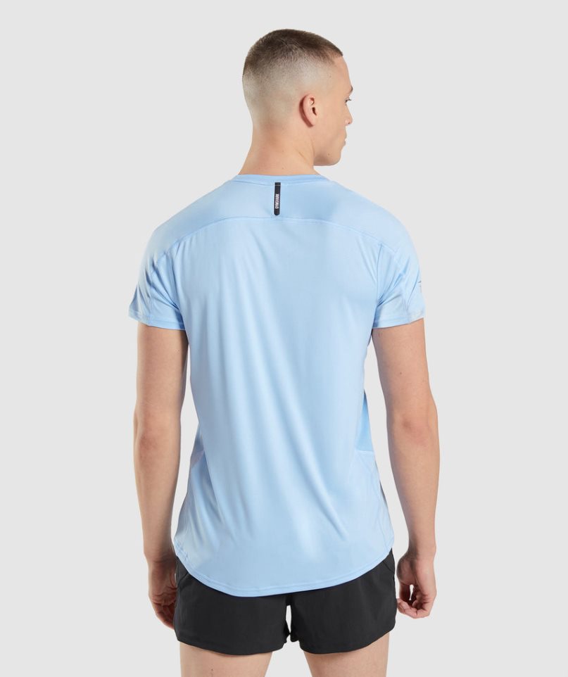 Gymshark Speed Evolve Férfi Póló Kék | HU-W-936