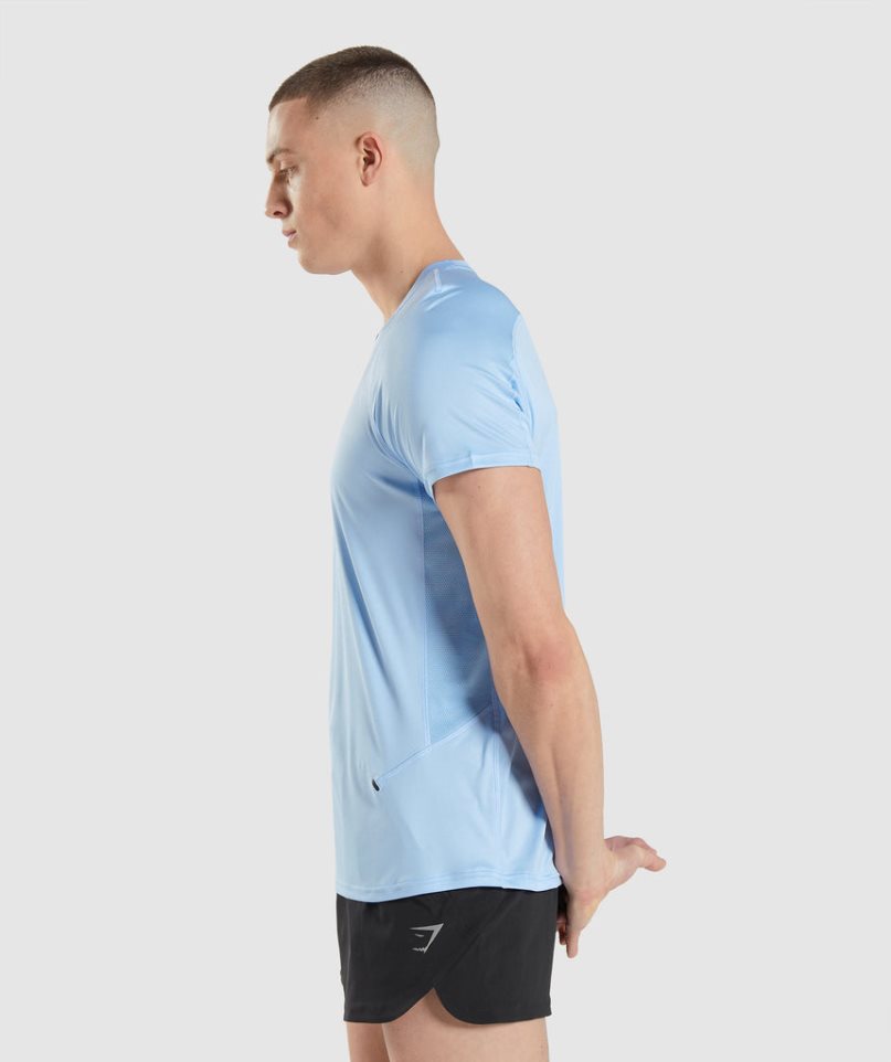 Gymshark Speed Evolve Férfi Póló Kék | HU-W-936