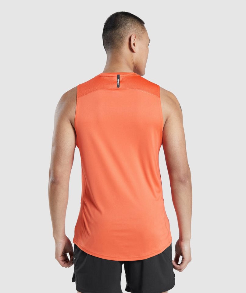 Gymshark Speed Evolve Férfi Ujjatlan Póló Narancssárga | HU-T-413