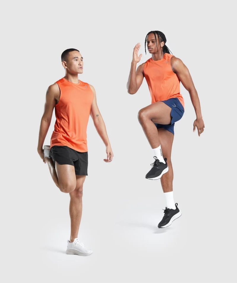 Gymshark Speed Evolve Férfi Ujjatlan Póló Narancssárga | HU-T-413