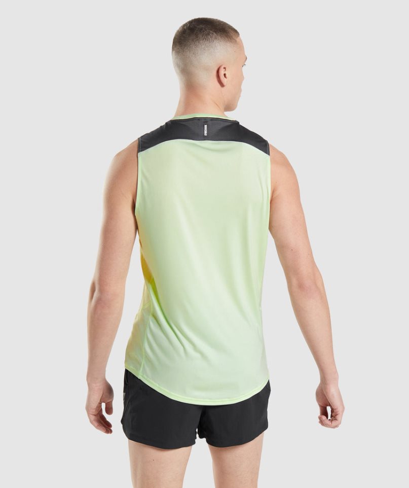 Gymshark Speed Evolve Férfi Ujjatlan Póló Menta | HU-W-351