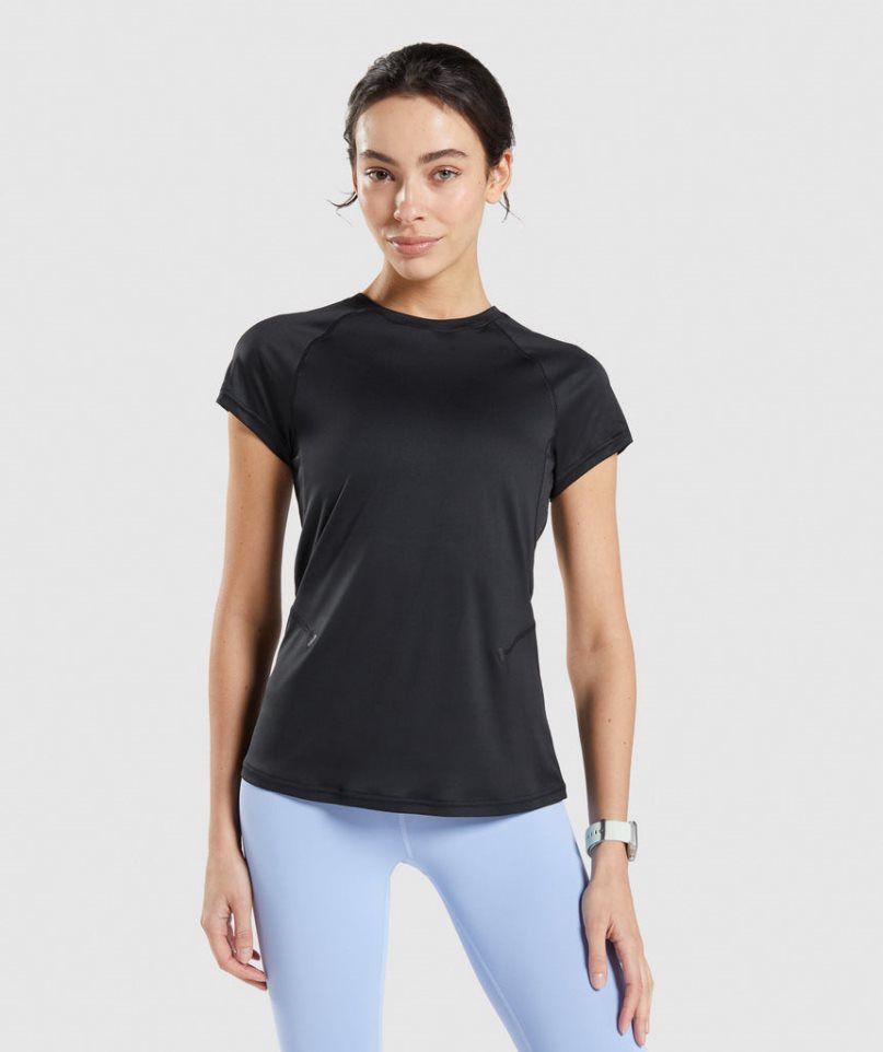 Gymshark Speed Női Póló Fekete | HU-F-720