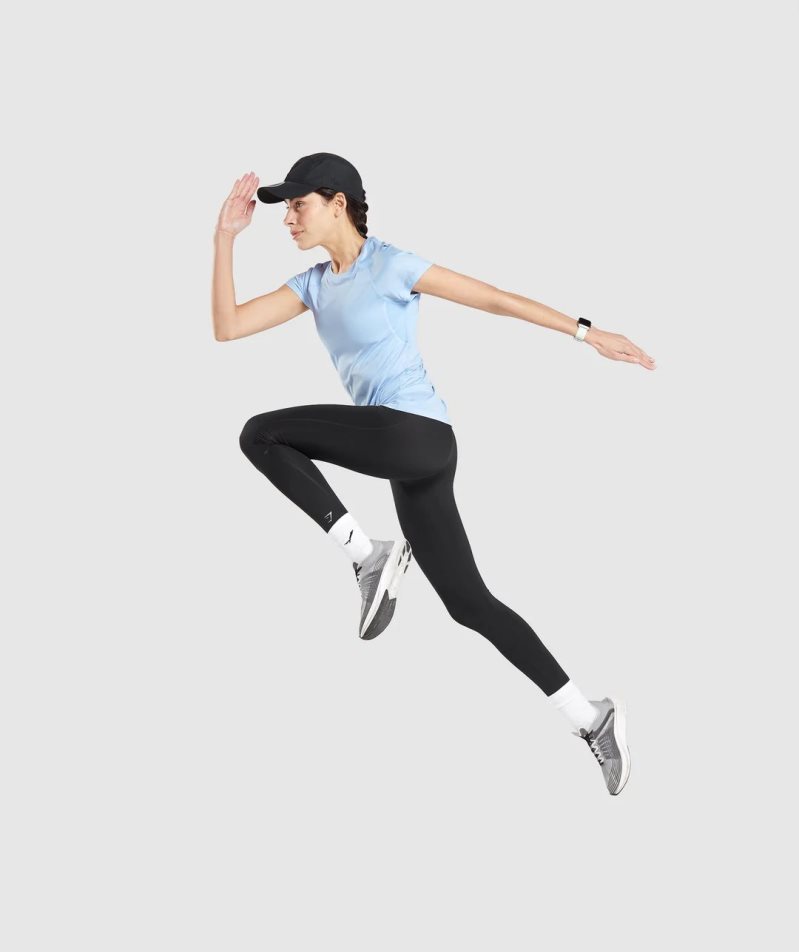 Gymshark Speed Női Póló Kék | HU-M-394