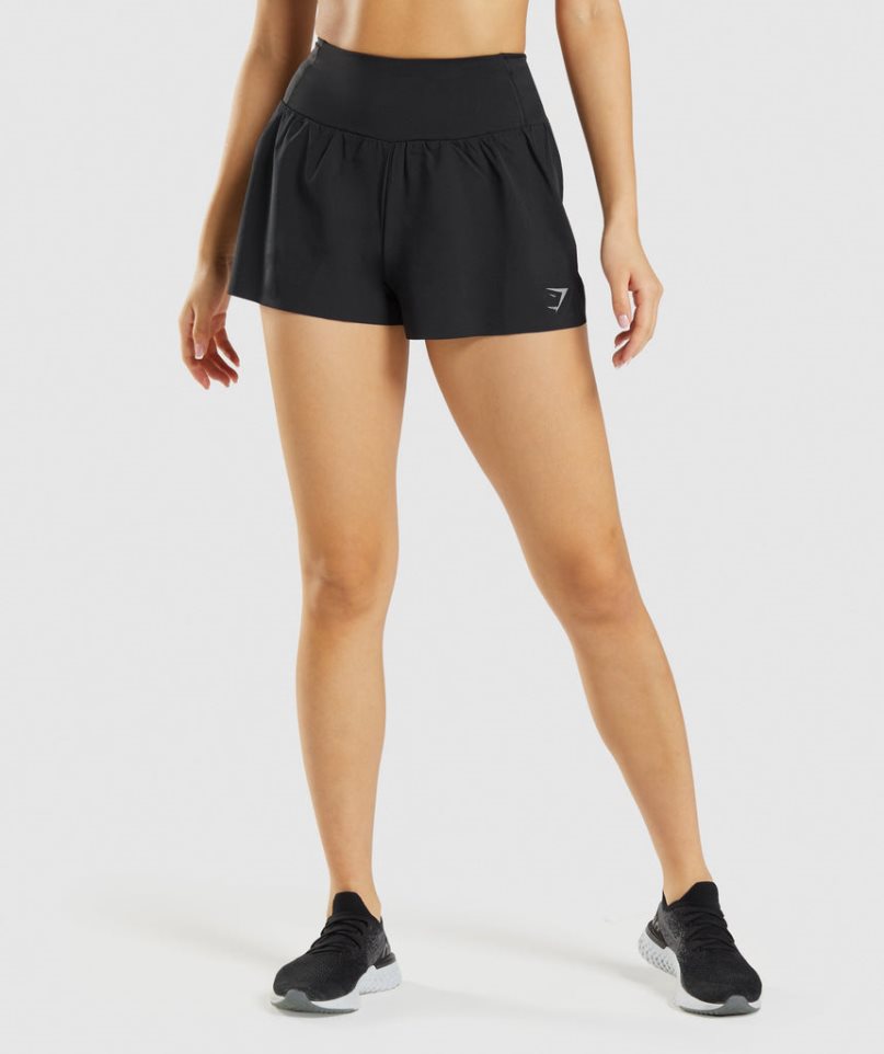 Gymshark Speed Női Rövidnadrág Fekete | HU-W-169