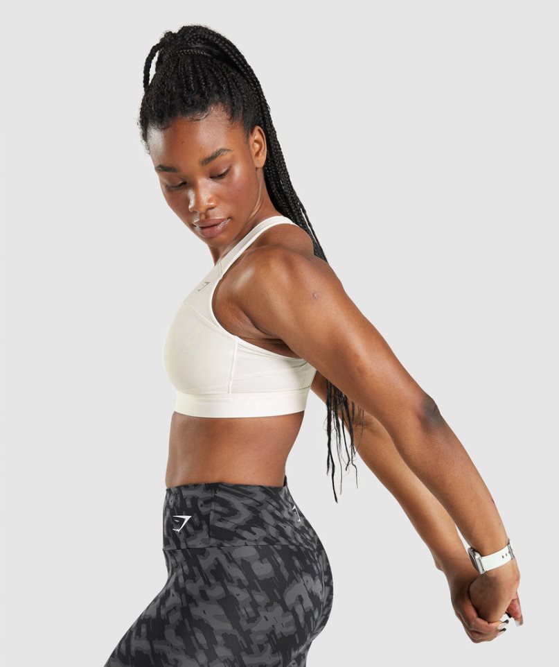 Gymshark Speed Női Sportmelltartó Fehér | HU-G-320