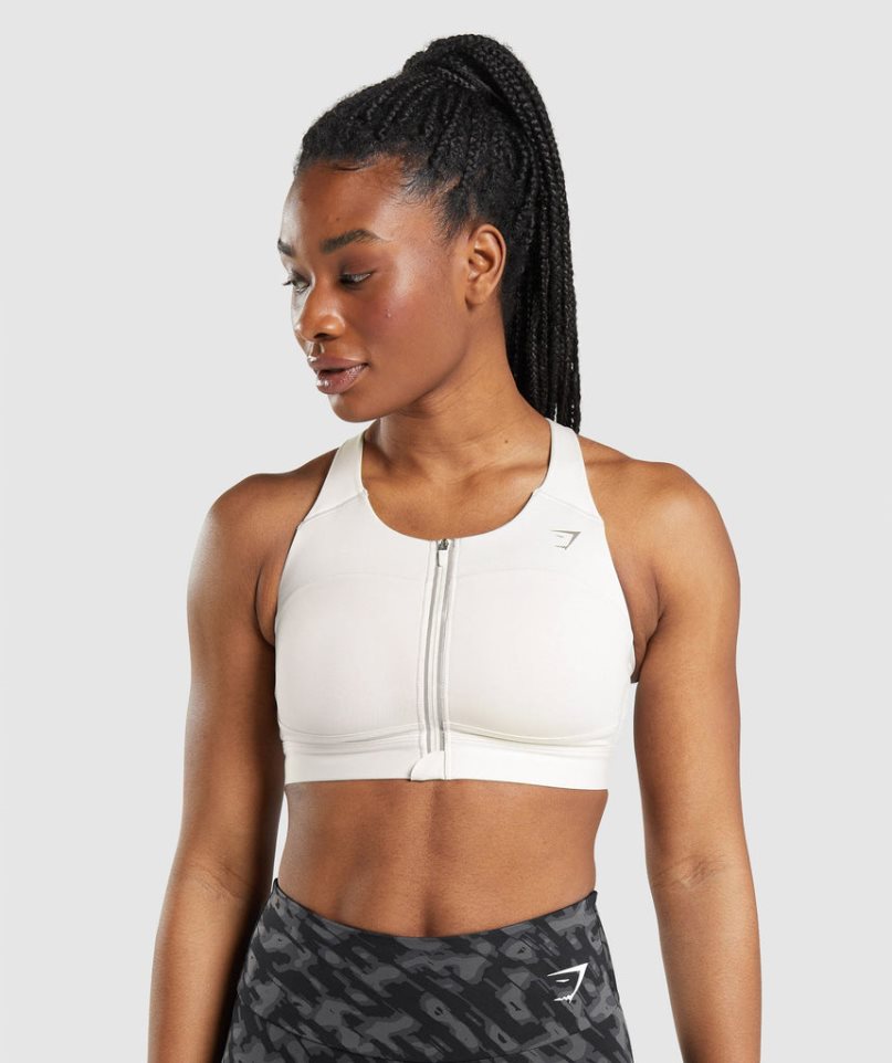 Gymshark Speed Női Sportmelltartó Fehér | HU-G-320