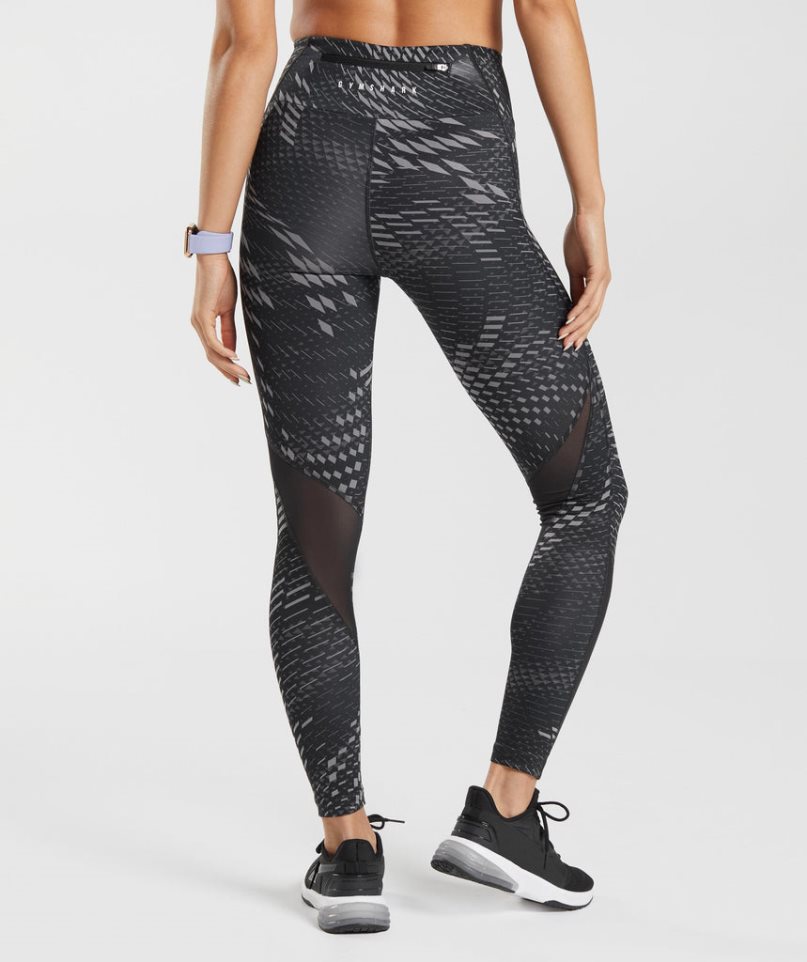Gymshark Sport Futó Női Leggings Fekete | HU-S-563