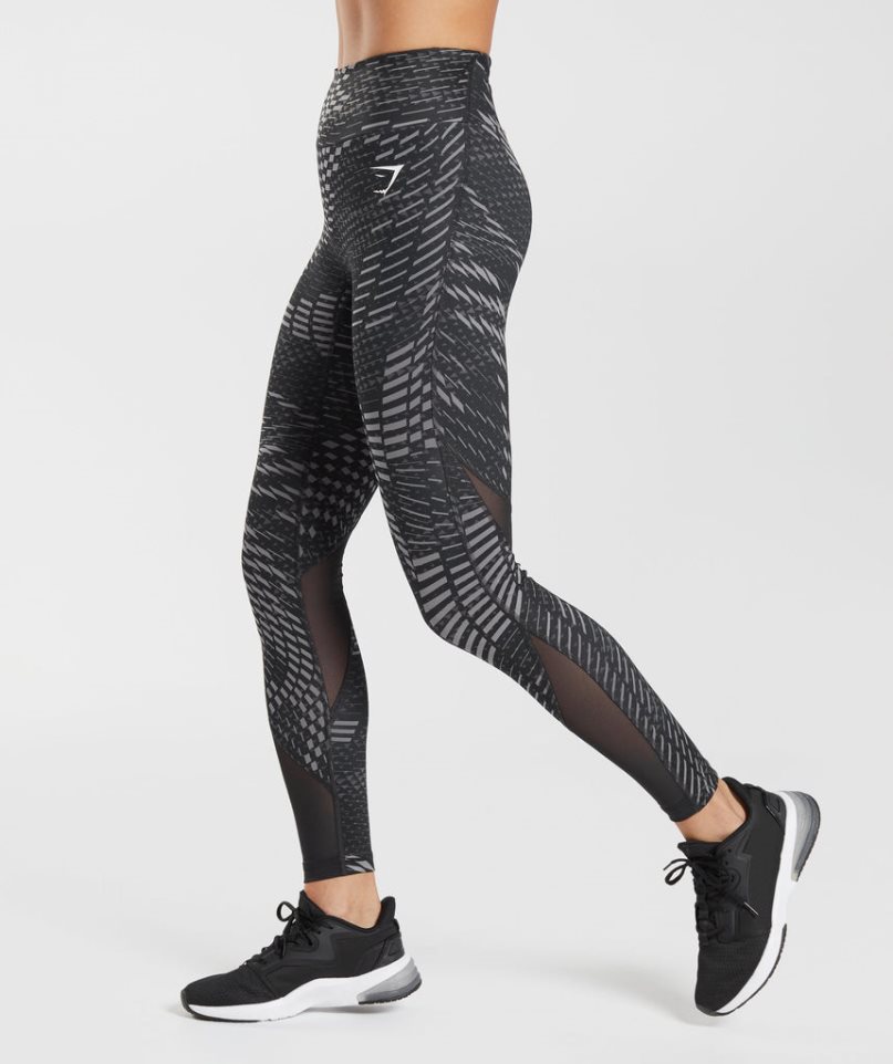 Gymshark Sport Futó Női Leggings Fekete | HU-S-563