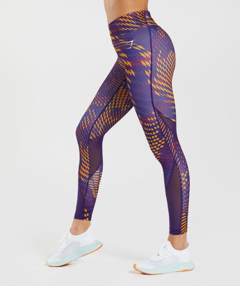 Gymshark Sport Futó Női Leggings Lila | HU-W-938