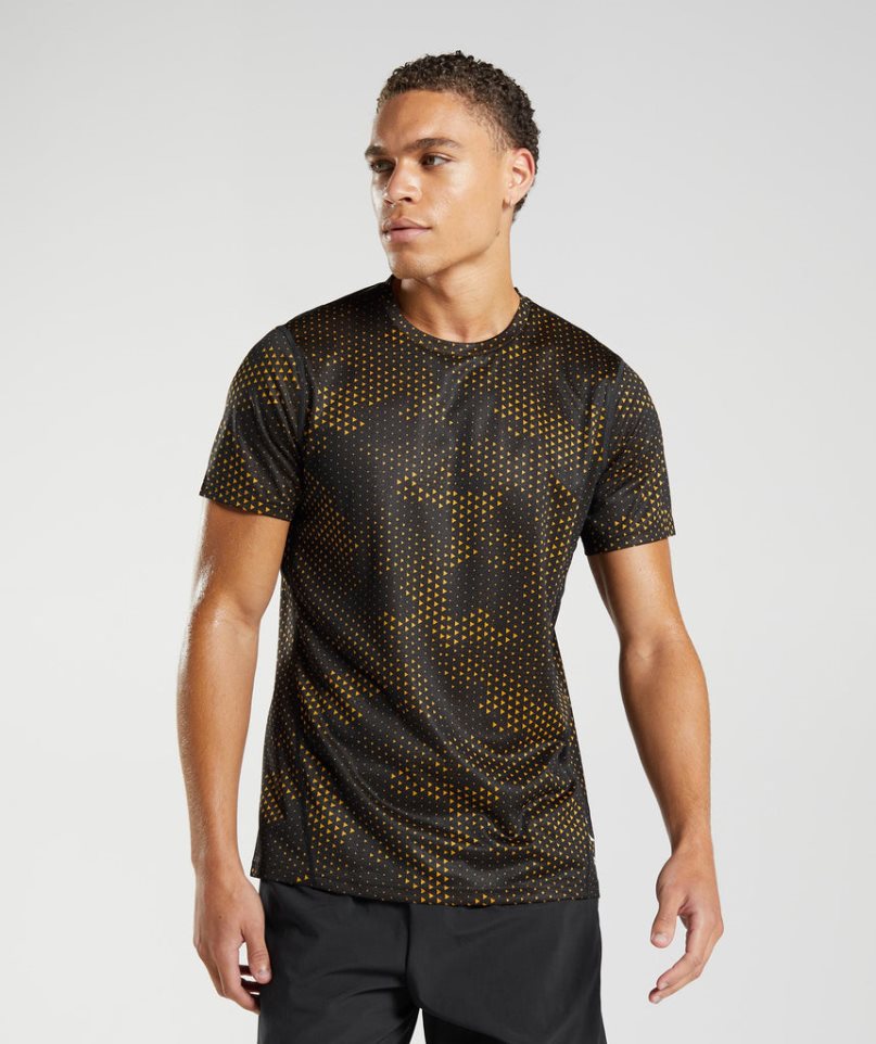 Gymshark Sport Férfi Póló Fekete | HU-G-309