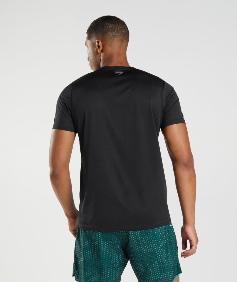 Gymshark Sport Férfi Póló Fekete | HU-N-607