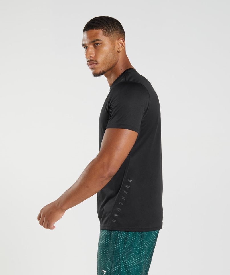 Gymshark Sport Férfi Póló Fekete | HU-N-607