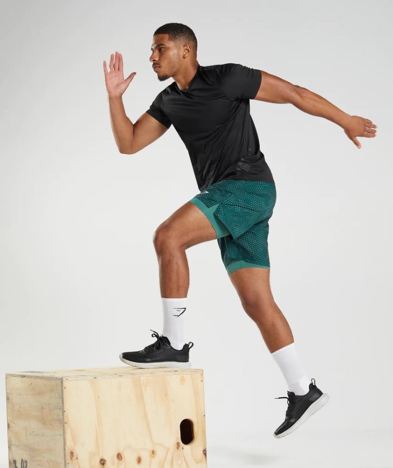 Gymshark Sport Férfi Póló Fekete | HU-N-607