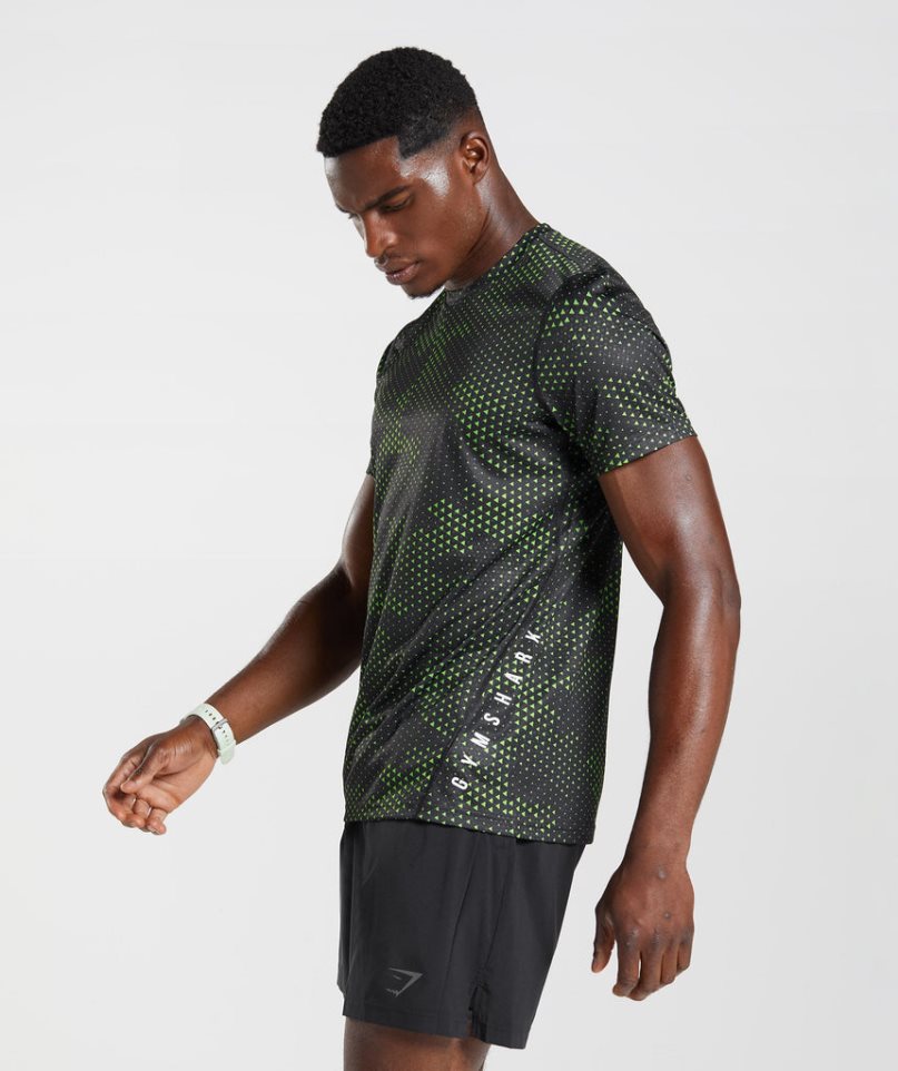 Gymshark Sport Férfi Póló Fekete | HU-S-981