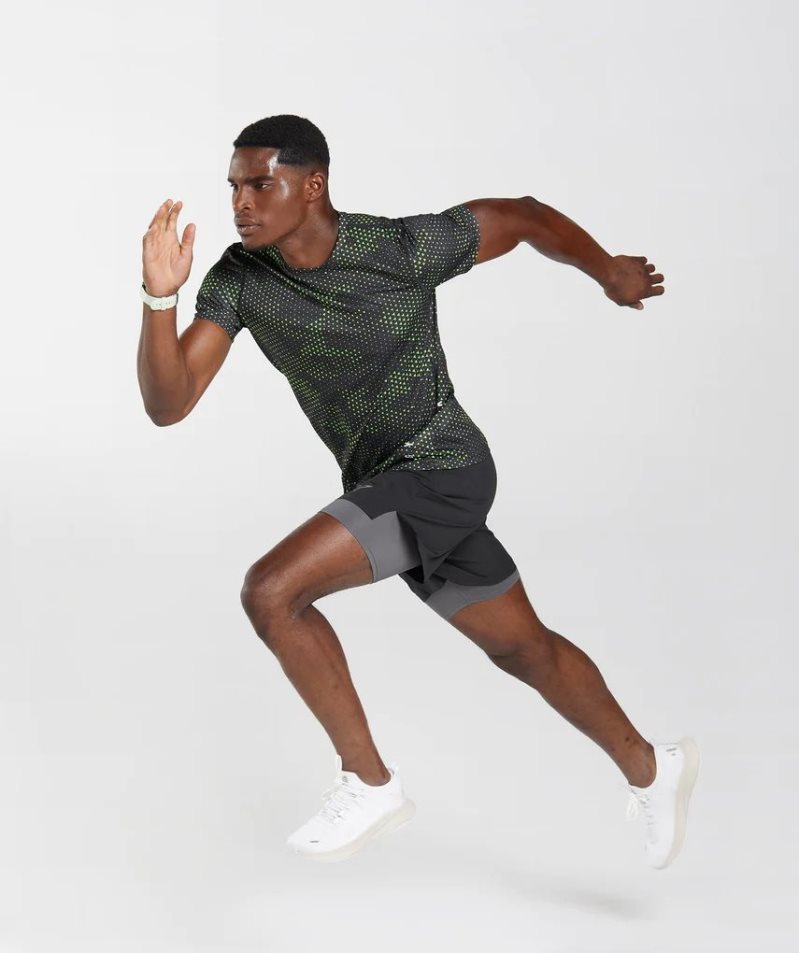 Gymshark Sport Férfi Póló Fekete | HU-S-981