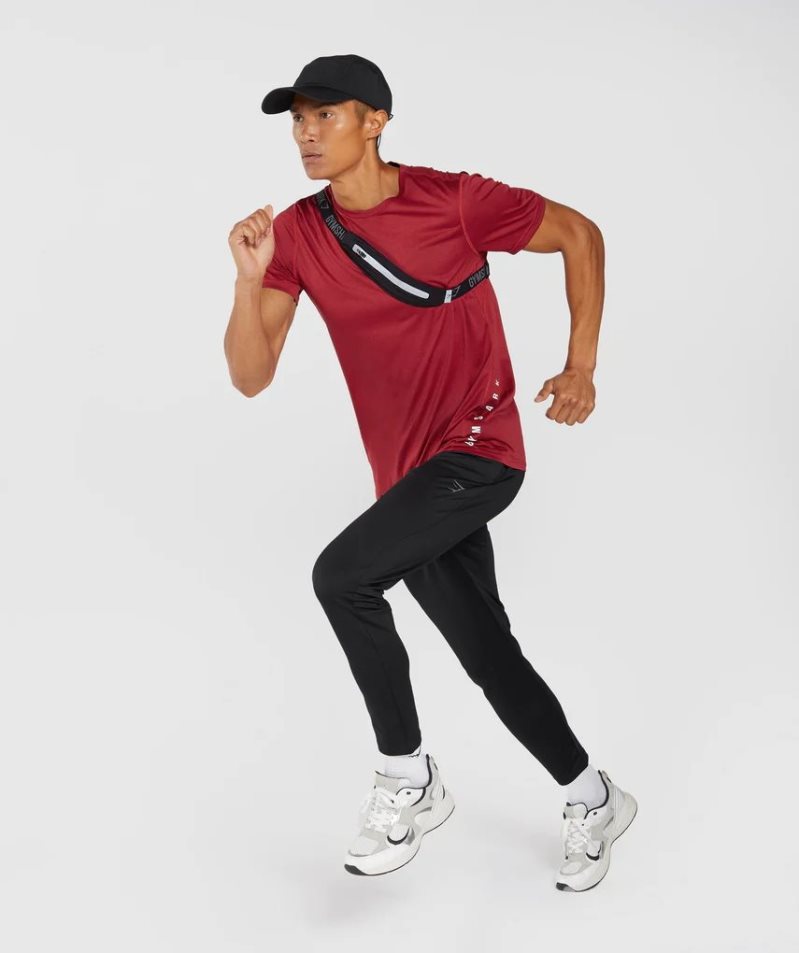 Gymshark Sport Férfi Póló Piros | HU-X-087