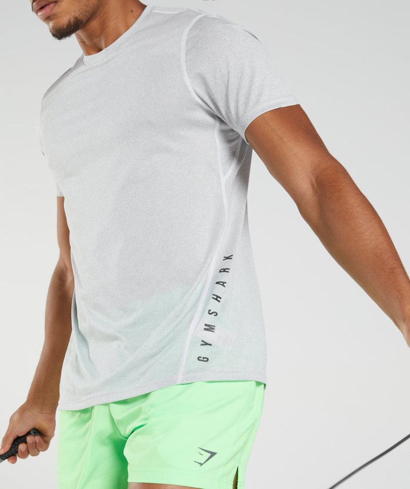 Gymshark Sport Férfi Póló Világos Szürke | HU-X-231