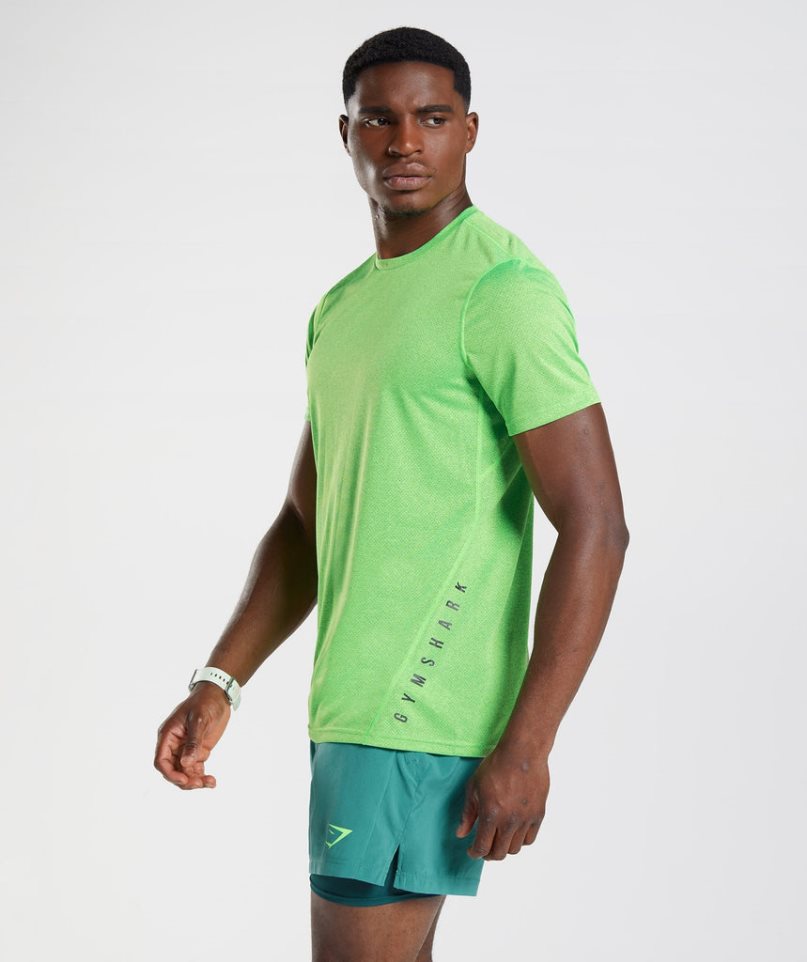 Gymshark Sport Férfi Póló Világos Zöld | HU-L-872