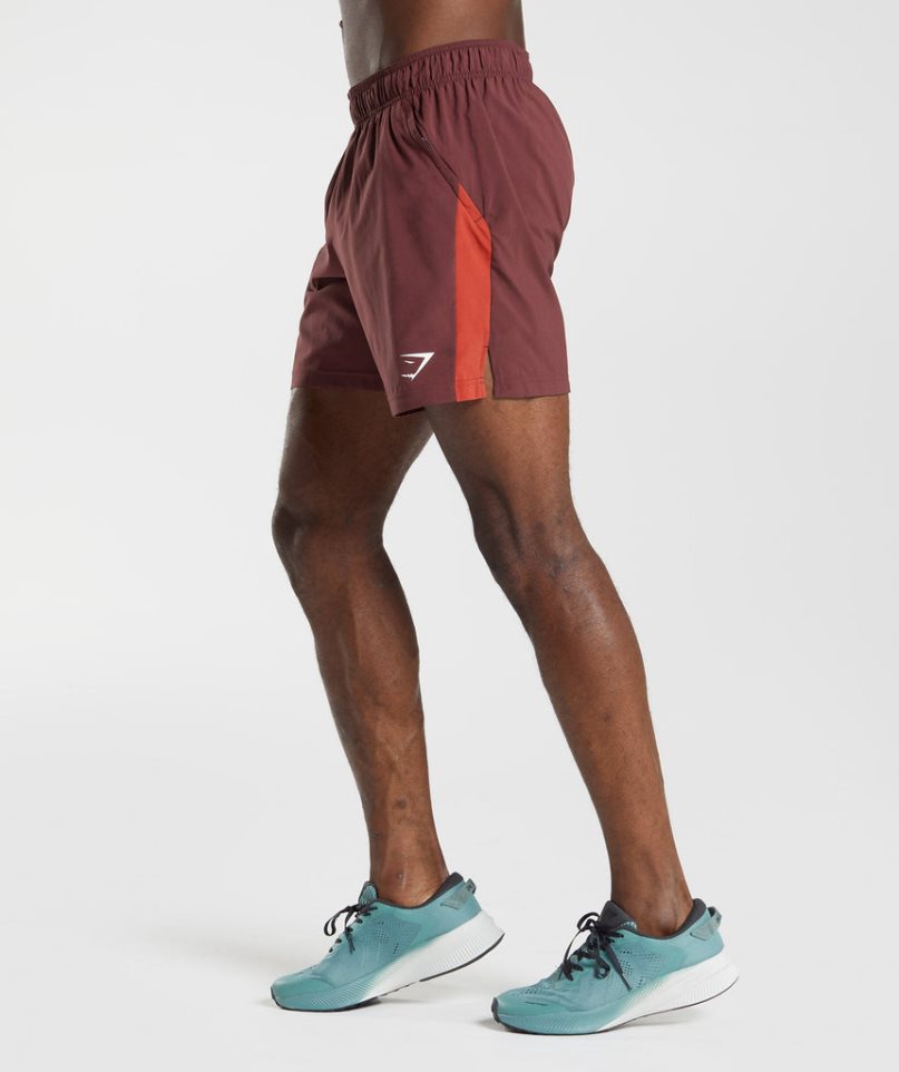 Gymshark Sport Férfi Rövidnadrág Bordó | HU-K-240