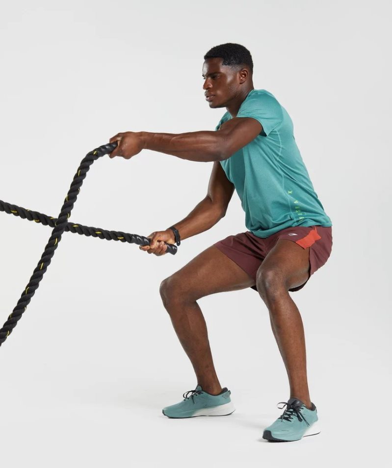 Gymshark Sport Férfi Rövidnadrág Bordó | HU-K-240