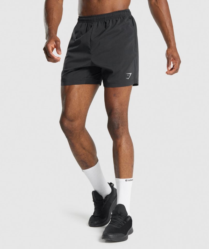 Gymshark Sport Férfi Rövidnadrág Fekete | HU-F-459