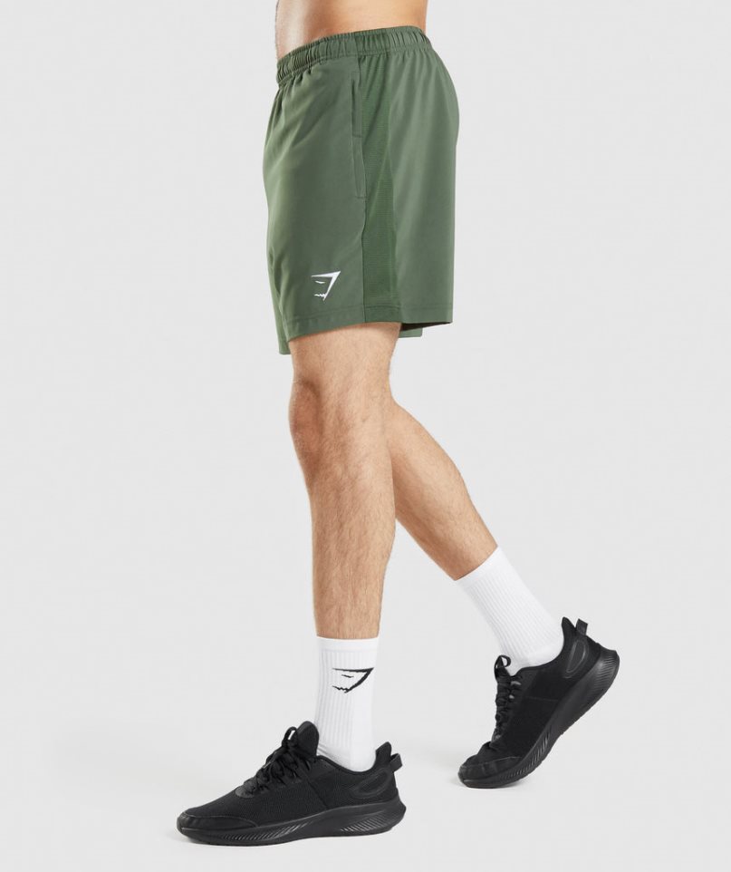 Gymshark Sport Férfi Rövidnadrág Zöld | HU-I-087