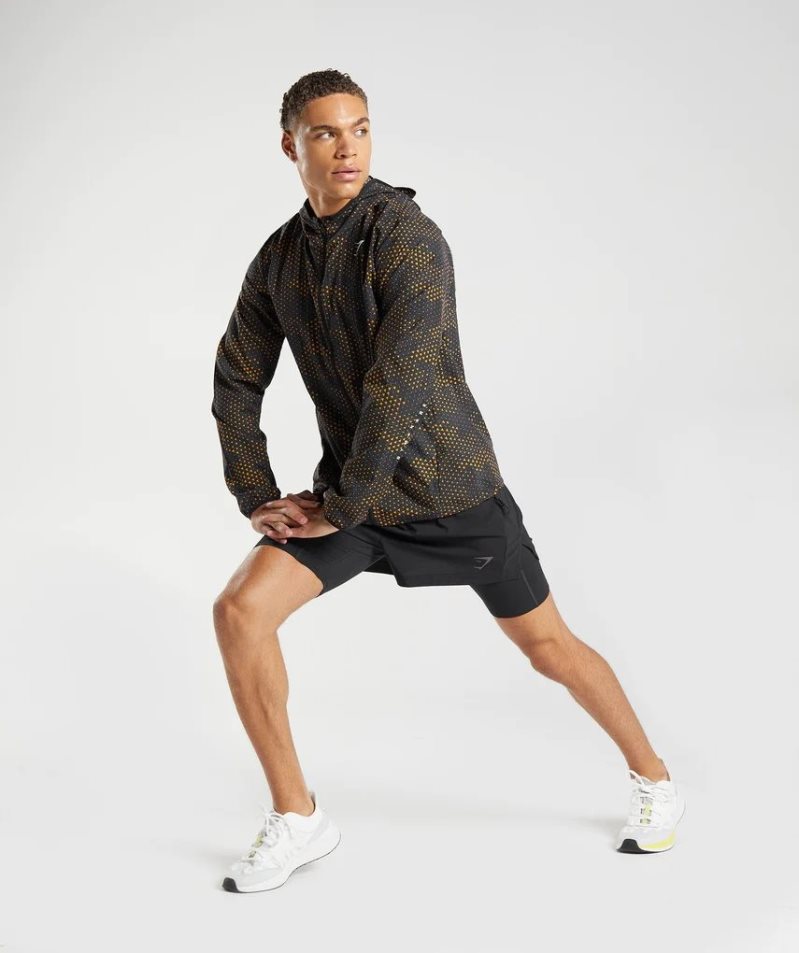 Gymshark Sport Férfi Széldzseki Fekete | HU-C-810