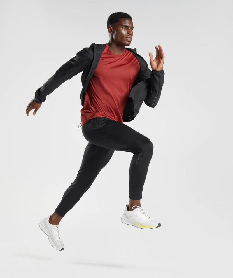 Gymshark Sport Férfi Széldzseki Fekete | HU-J-569