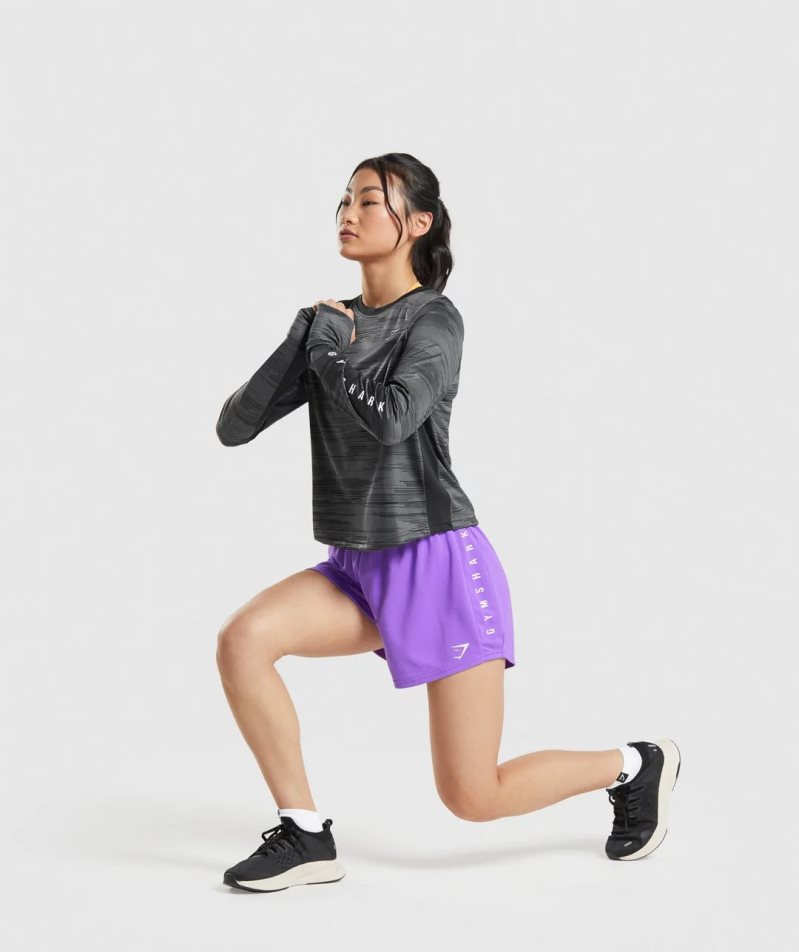 Gymshark Sport Loose Női Rövidnadrág Világos Lila | HU-R-896