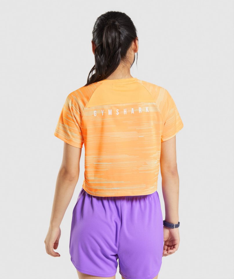 Gymshark Sport Midi Női Póló Narancssárga | HU-C-638