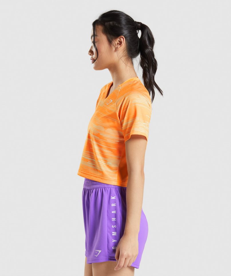 Gymshark Sport Midi Női Póló Narancssárga | HU-C-638