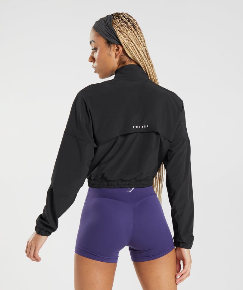 Gymshark Sport Női Széldzseki Fekete | HU-X-283