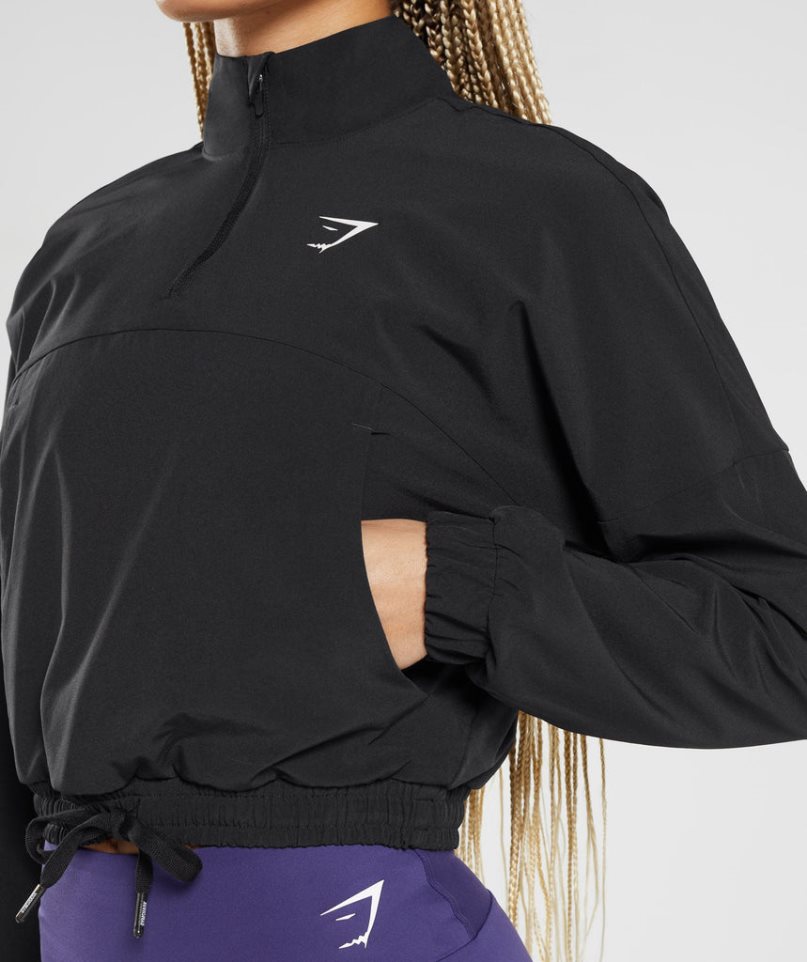 Gymshark Sport Női Széldzseki Fekete | HU-X-283