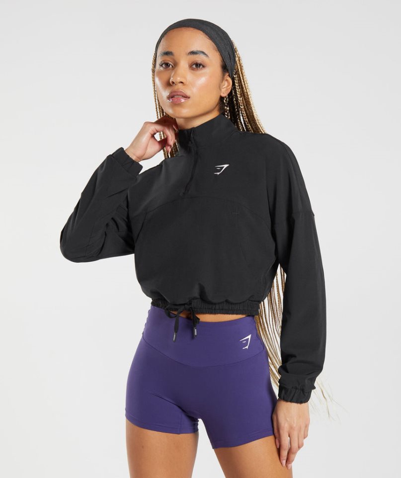 Gymshark Sport Női Széldzseki Fekete | HU-X-283