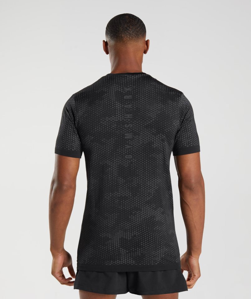Gymshark Sport Seamless Férfi Póló Fekete | HU-L-421