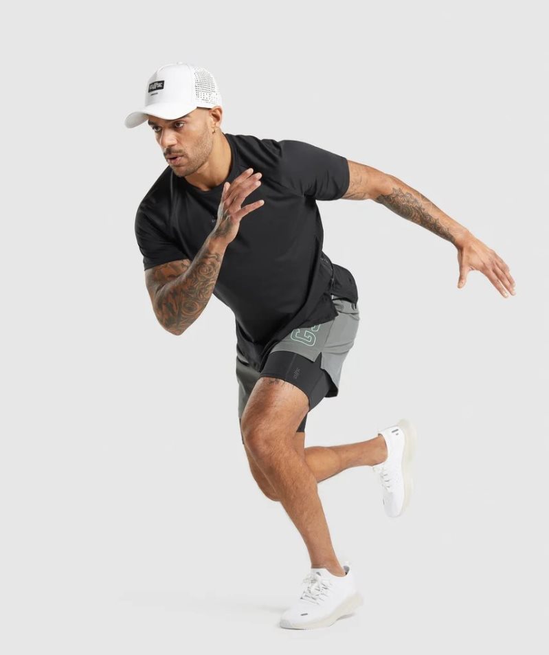 Gymshark Steve Cook Férfi Póló Fekete | HU-X-840