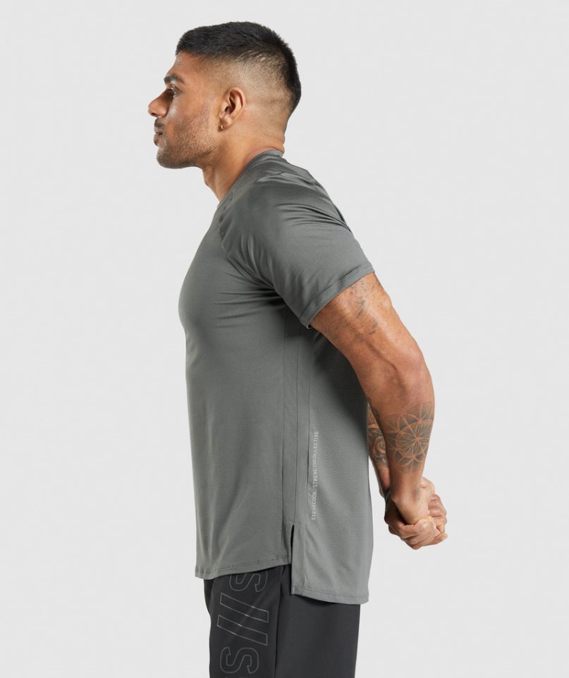 Gymshark Steve Cook Férfi Póló Szürke | HU-S-067