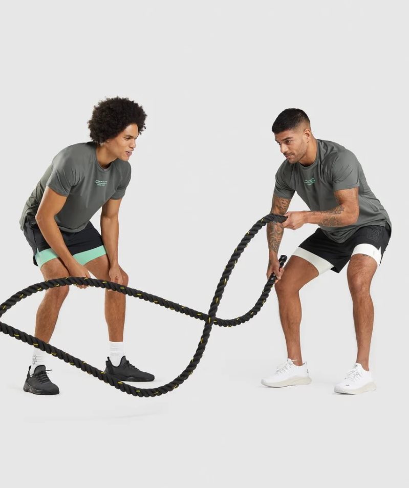 Gymshark Steve Cook Férfi Póló Szürke | HU-S-067