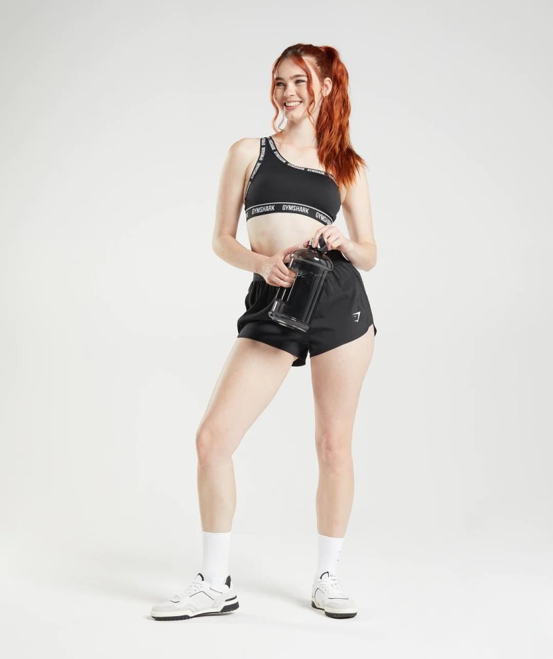 Gymshark Strike Női Sportmelltartó Fekete | HU-J-314