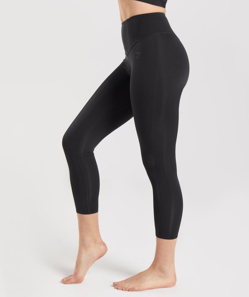 Gymshark Studio 7/8 Női Leggings Fekete | HU-L-483