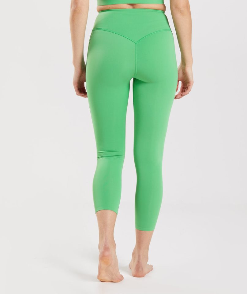 Gymshark Studio 7/8 Női Leggings Zöld | HU-Y-369