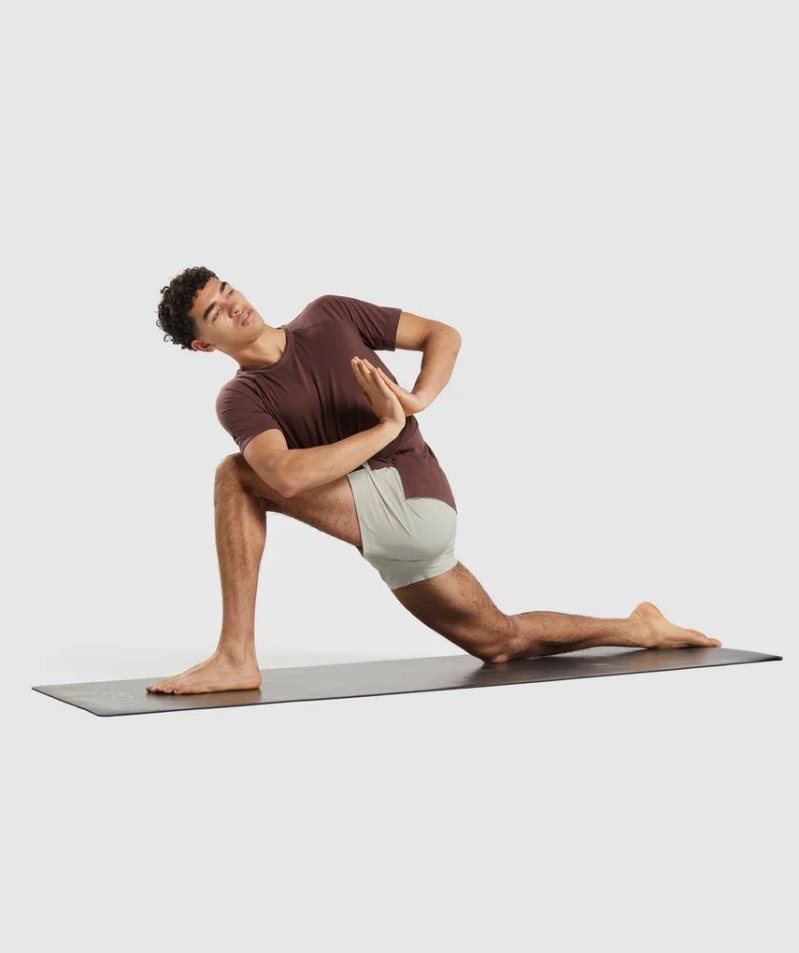 Gymshark Studio Amplify Férfi Póló Barna | HU-D-189