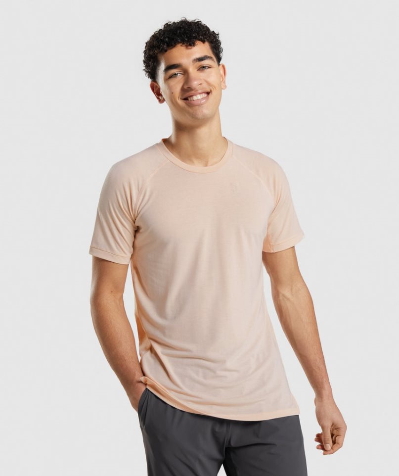 Gymshark Studio Amplify Férfi Póló Korall | HU-B-213