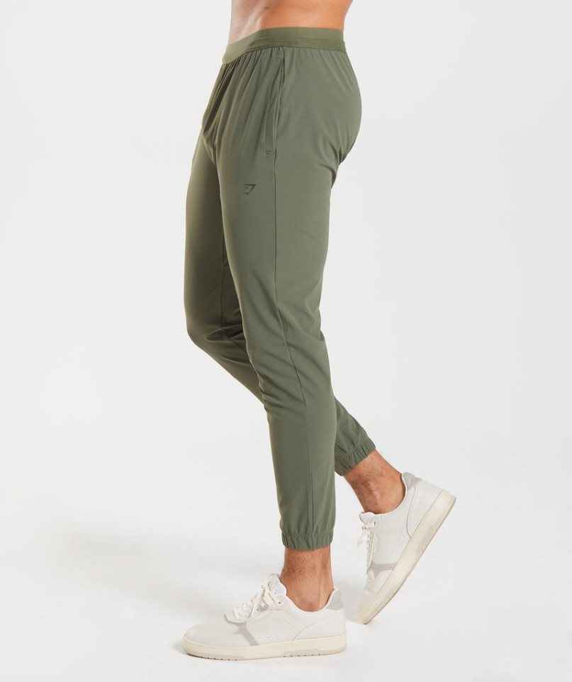 Gymshark Studio Férfi Jogger Nadrág Olivazöld | HU-Y-391