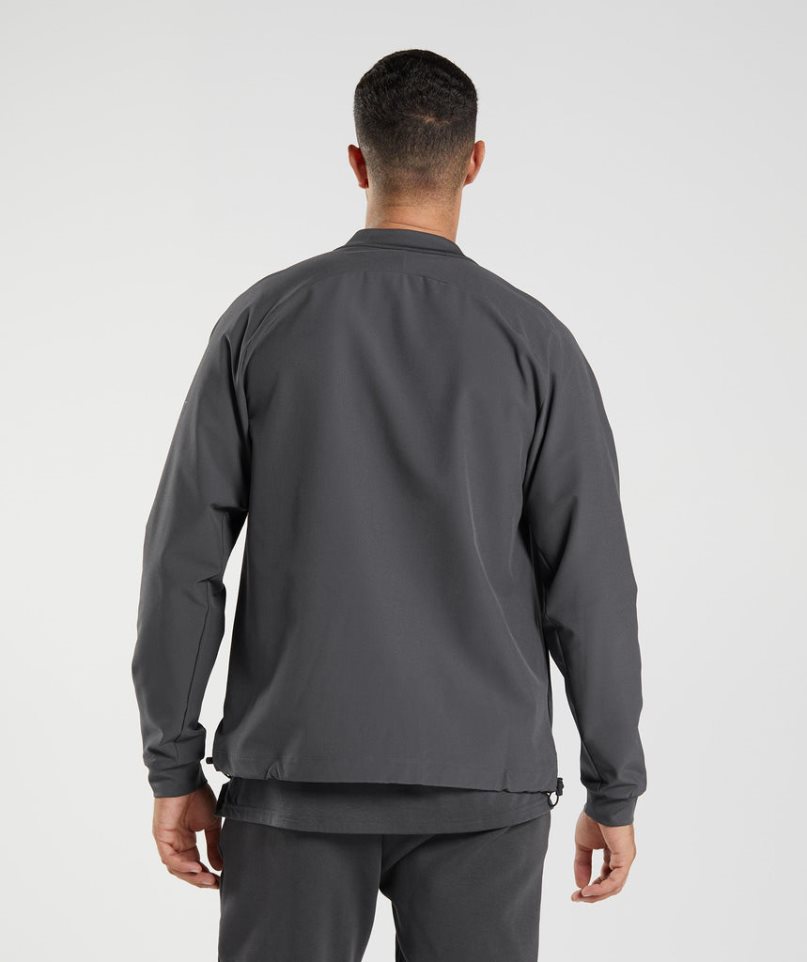 Gymshark Studio Férfi Kabát Fekete | HU-D-321