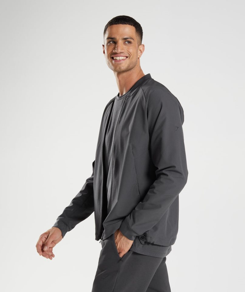 Gymshark Studio Férfi Kabát Fekete | HU-D-321